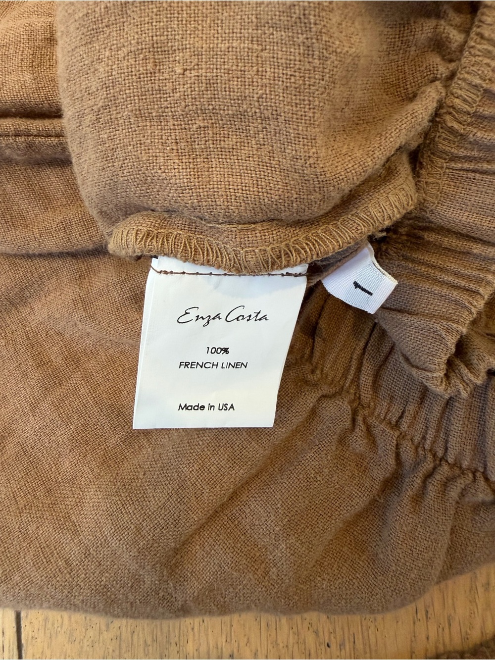 Brown Women’s Linen Wide-Leg Pants - Picture 3 of 3